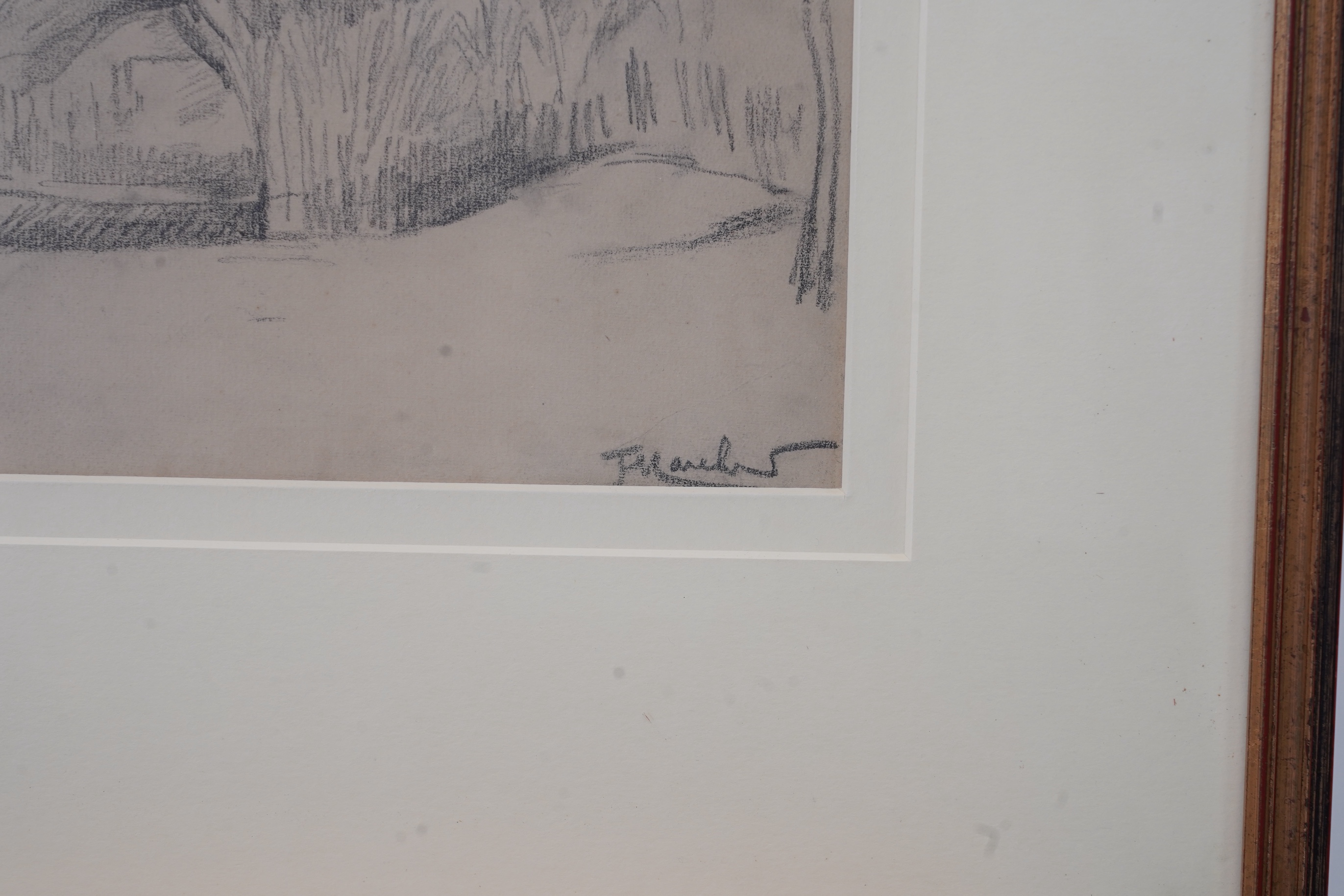 Jean Marchand, French 1883-1940, A figure in a landscape